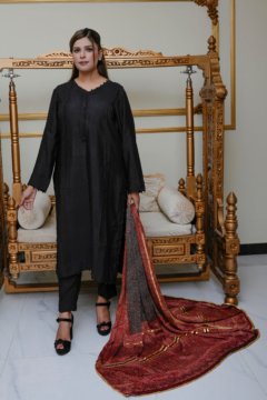MIDNIGHT NOIR — Romani Silk Panel 2-Piece