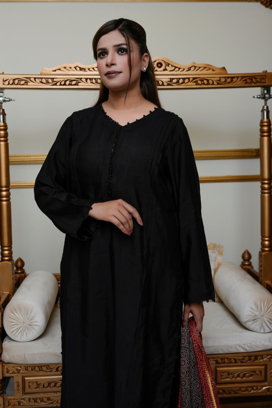 MIDNIGHT NOIR — Romani Silk Panel 2-Piece
