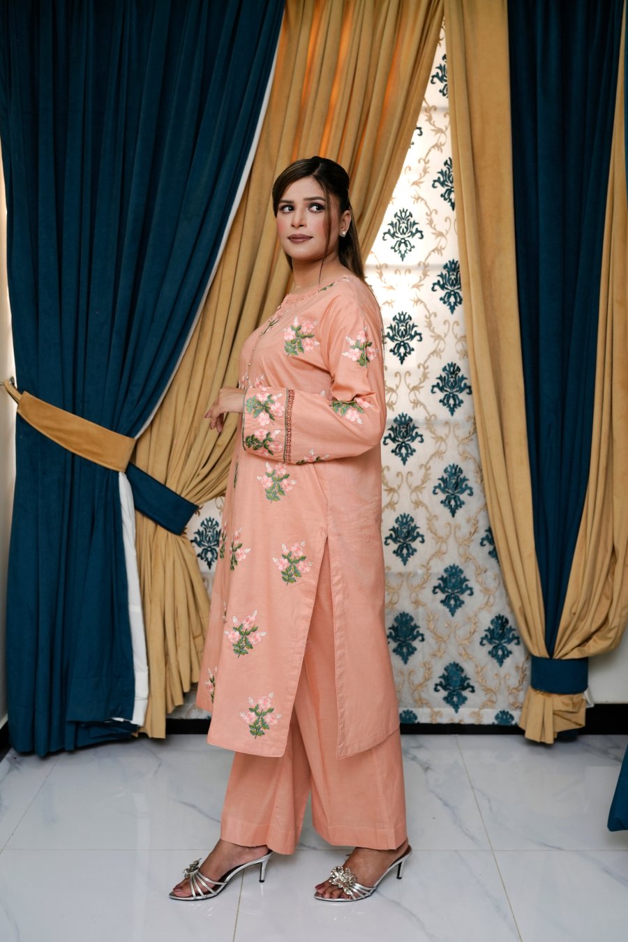 PEACH BLOOM — Embroidered Lawn 2-Piece