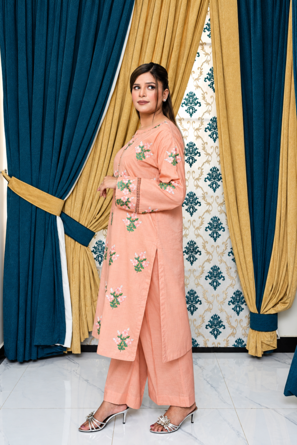 PEACH BLOOM — Embroidered Lawn 2-Piece